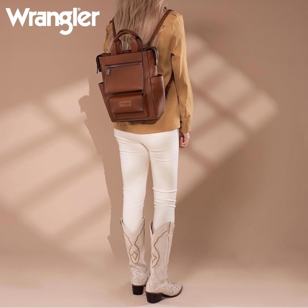 Wrangler Backpack Purse Anti Theft Convertible Backpack size:11"L × 6"W × 12"H